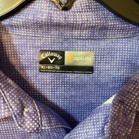 Men’s Purple Callaway Short Sleeve Golf Polo Shirt Size XL - Picture 3 of 4